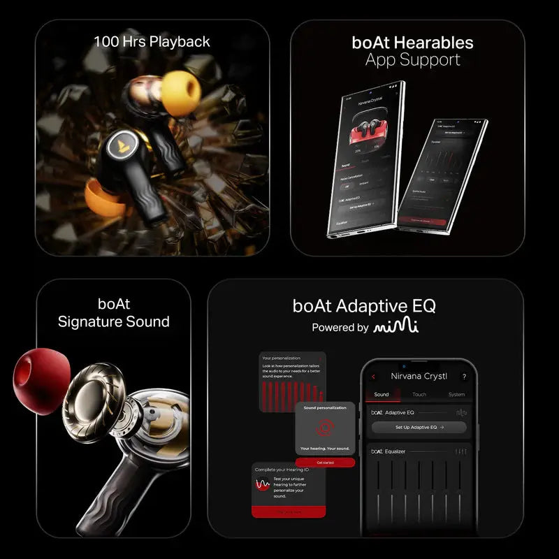 boAt Nirvana Crystl True Wireless Earbuds – 100H Playback | GreatIndiaCart greatindiacart.com