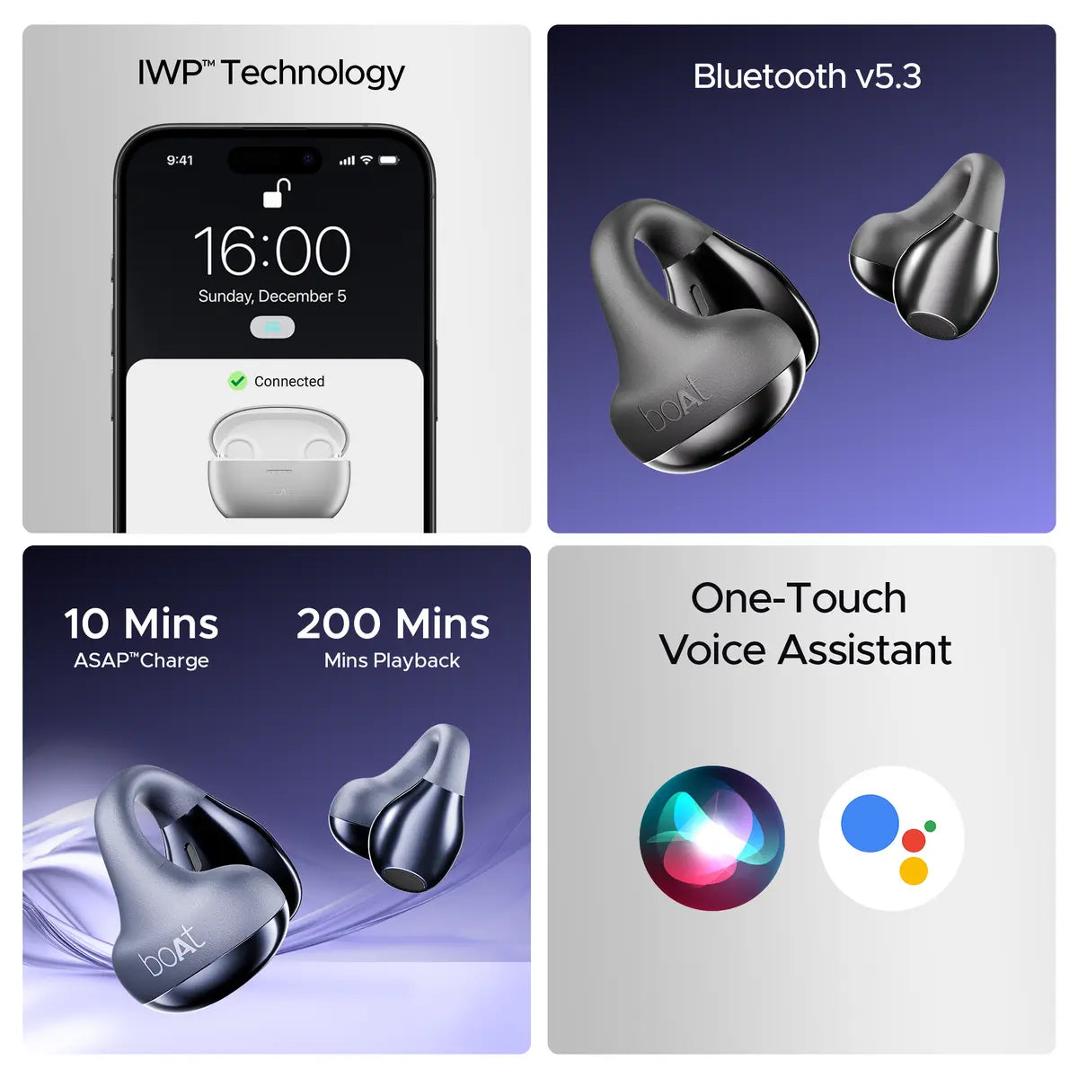 boAt Airdopes Loop Open-Ear Wireless Earbuds – Clip-On Fit | GreatIndiaCart greatindiacart.com