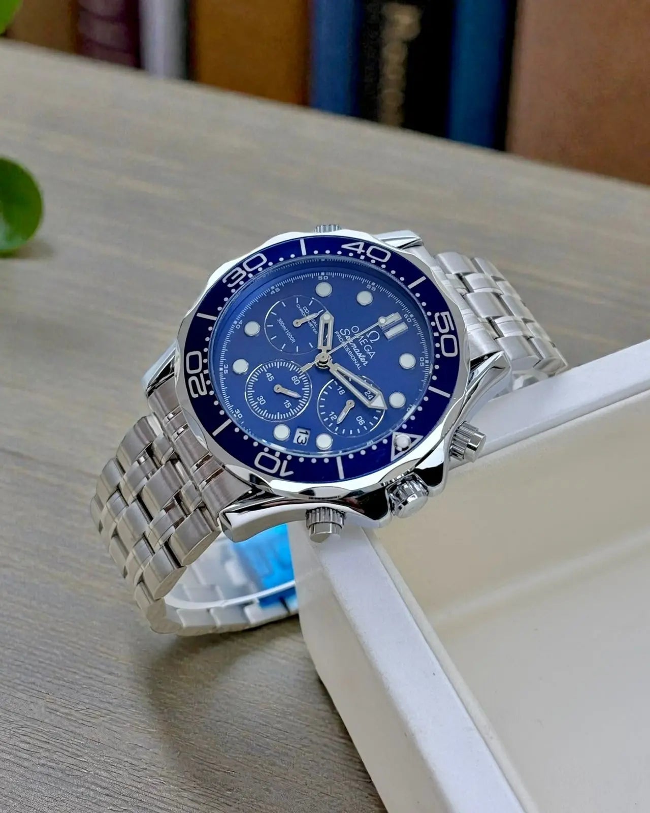 Omega Seamaster Chronograph Men’s Watch – Silver Bracelet | GreatIndiaCart greatindiacart.com