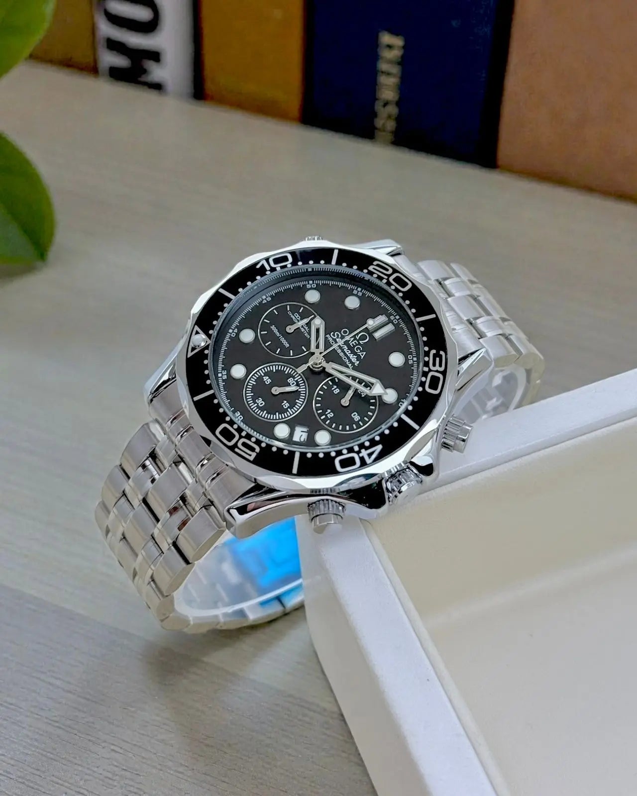 Omega Seamaster Chronograph Men’s Watch – Silver Bracelet | GreatIndiaCart greatindiacart.com