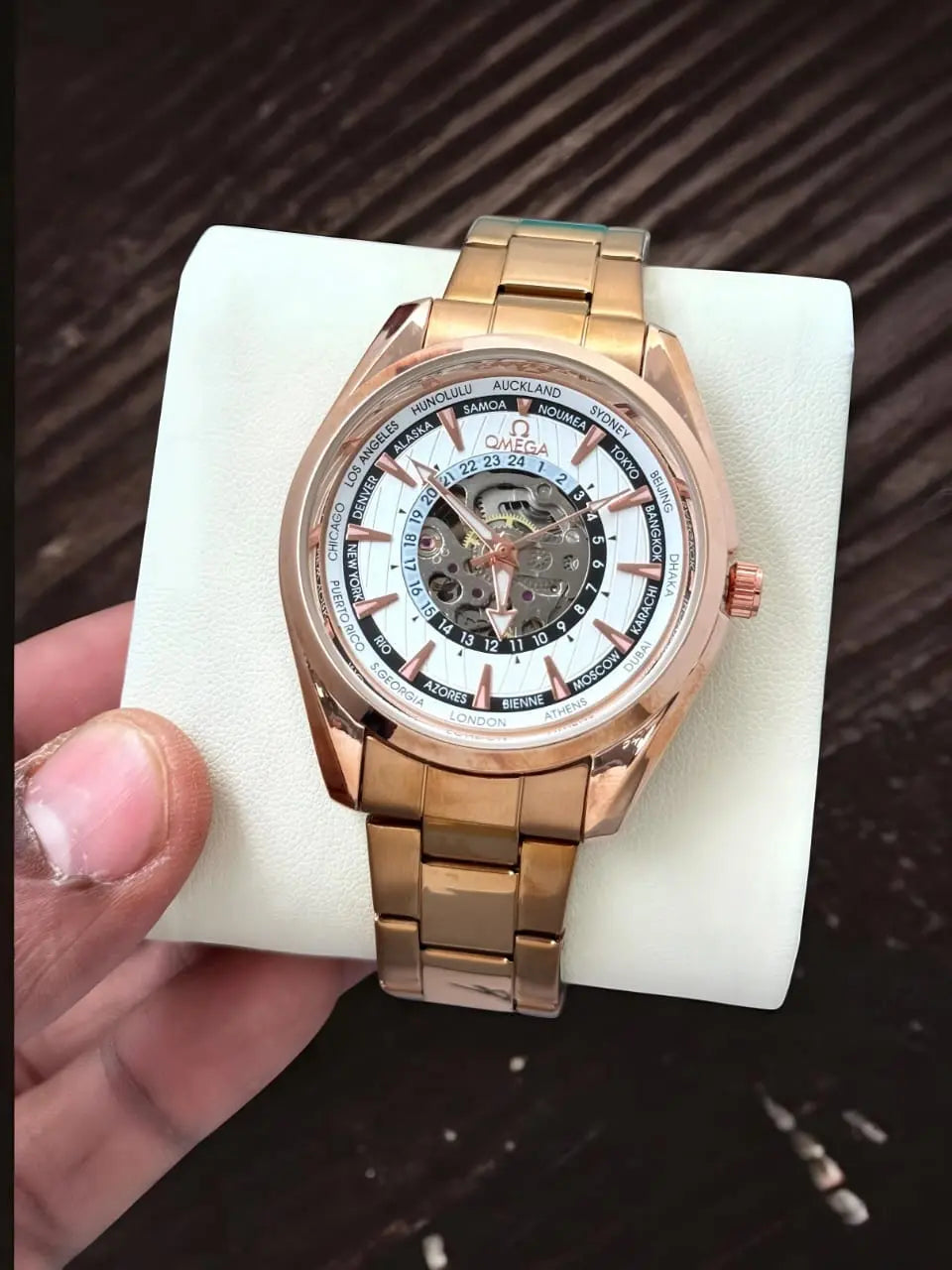 Omega World Time Automatic Men’s Watch – Silver Bracelet | GreatIndiaCart greatindiacart.com