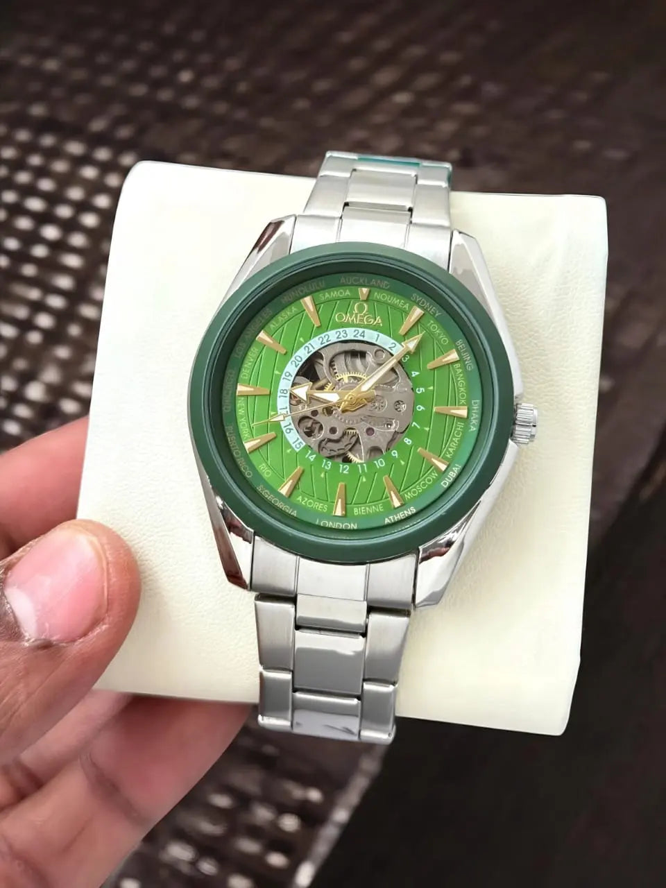 Omega World Time Automatic Men’s Watch – Silver Bracelet | GreatIndiaCart greatindiacart.com