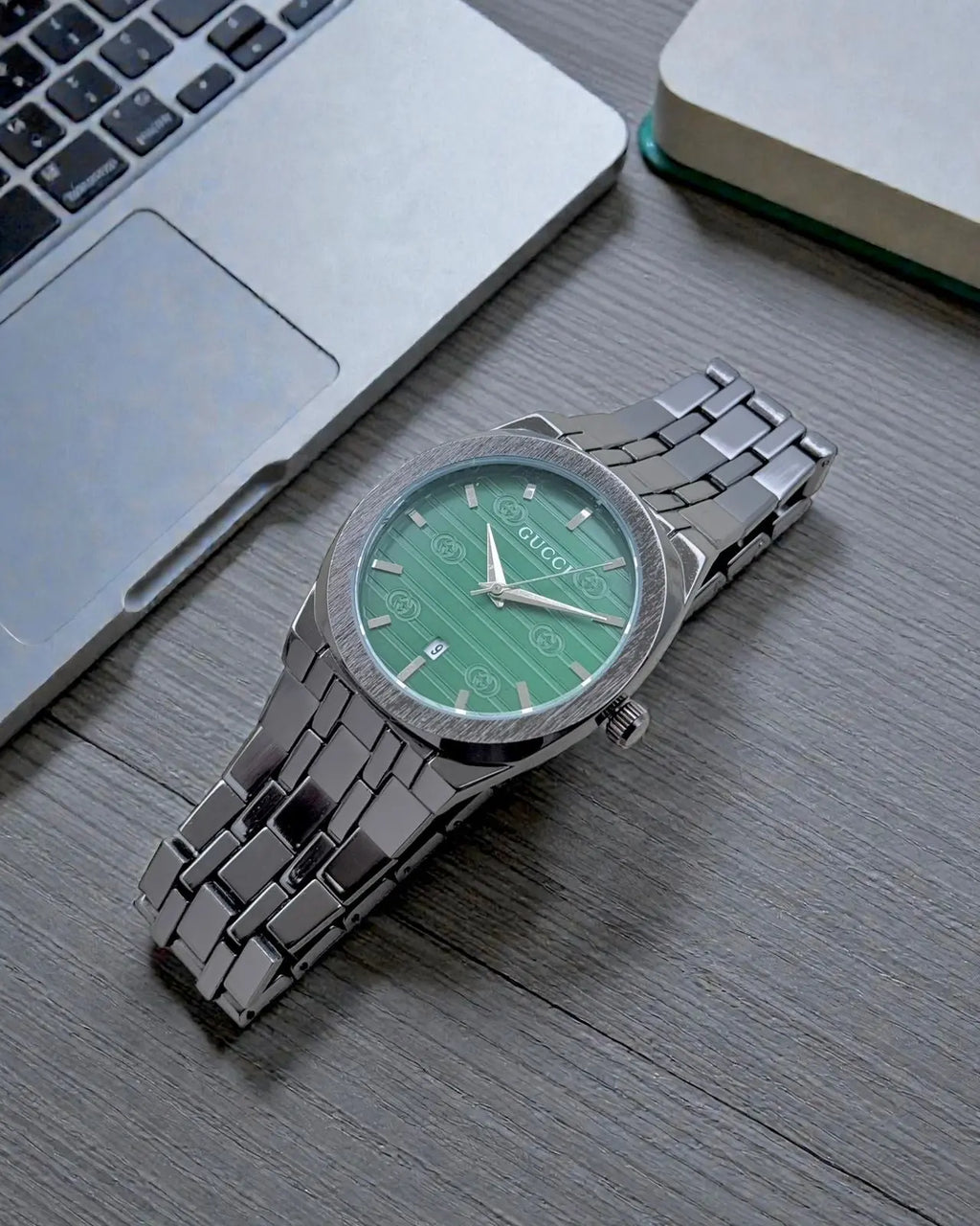 Men’s Gucci Style Luxury Stainless Steel Watch – Silver Bracelet | GreatIndiaCart greatindiacart.com