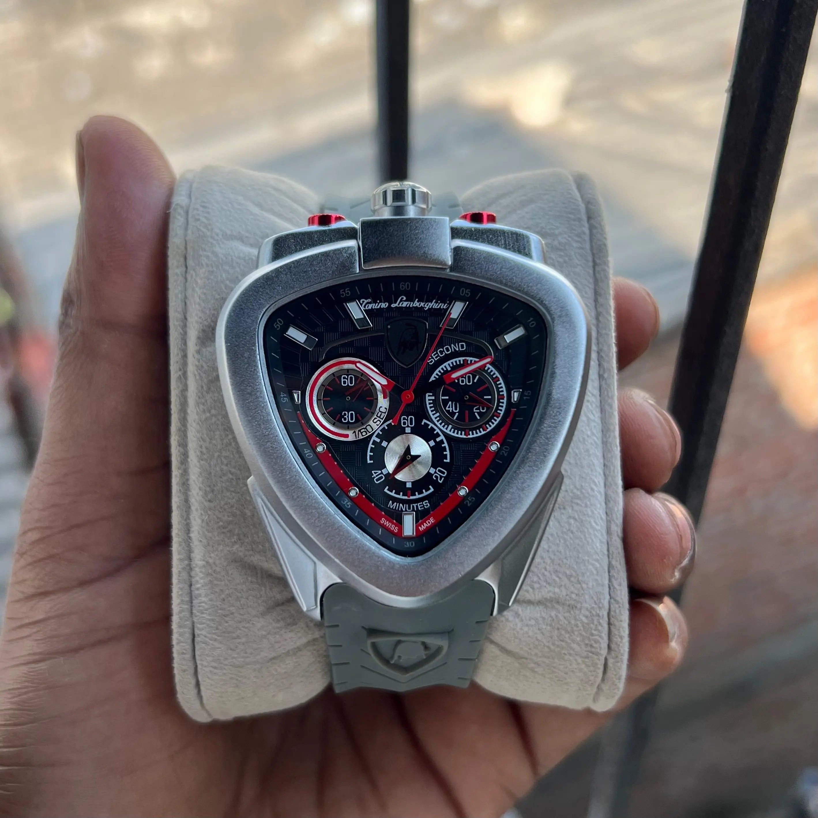 Men’s Tonino Lamborghini Yellow Sports Chronograph Watch – Triangular Dial | GreatIndiaCart greatindiacart.com