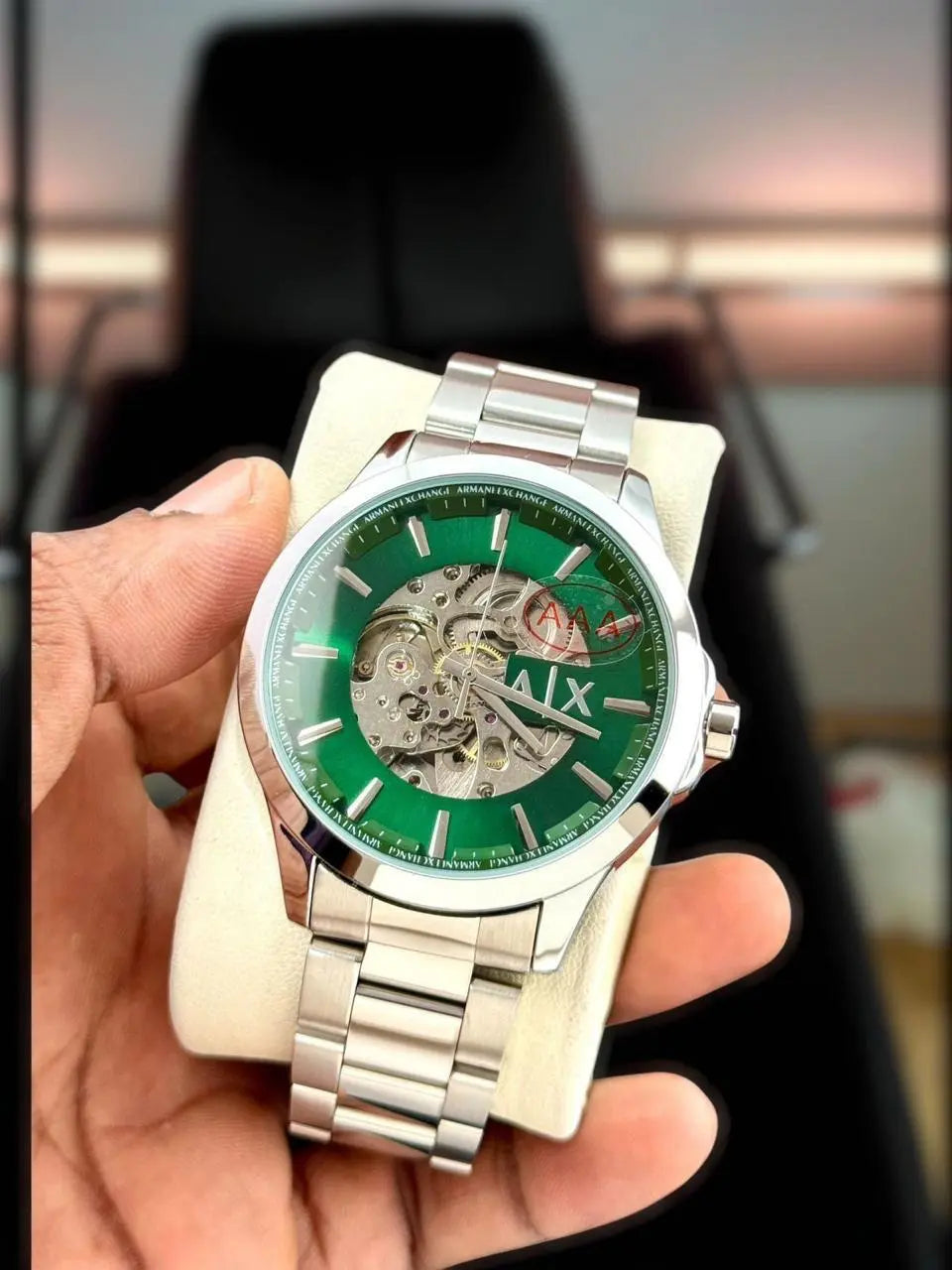 Men’s ATX Skeleton Mechanical Watch – Silver Strap | GreatIndiaCart greatindiacart.com