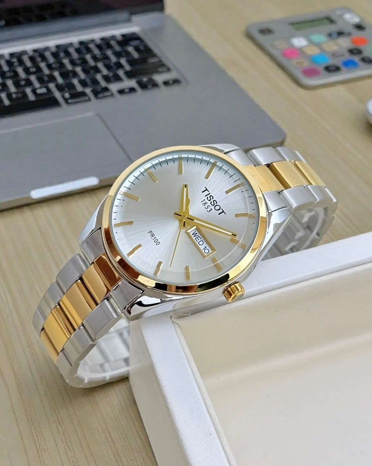 Men’s Classic Tissot Dual-Tone Metal Watch – Silver & Gold | GreatIndiaCart greatindiacart.com
