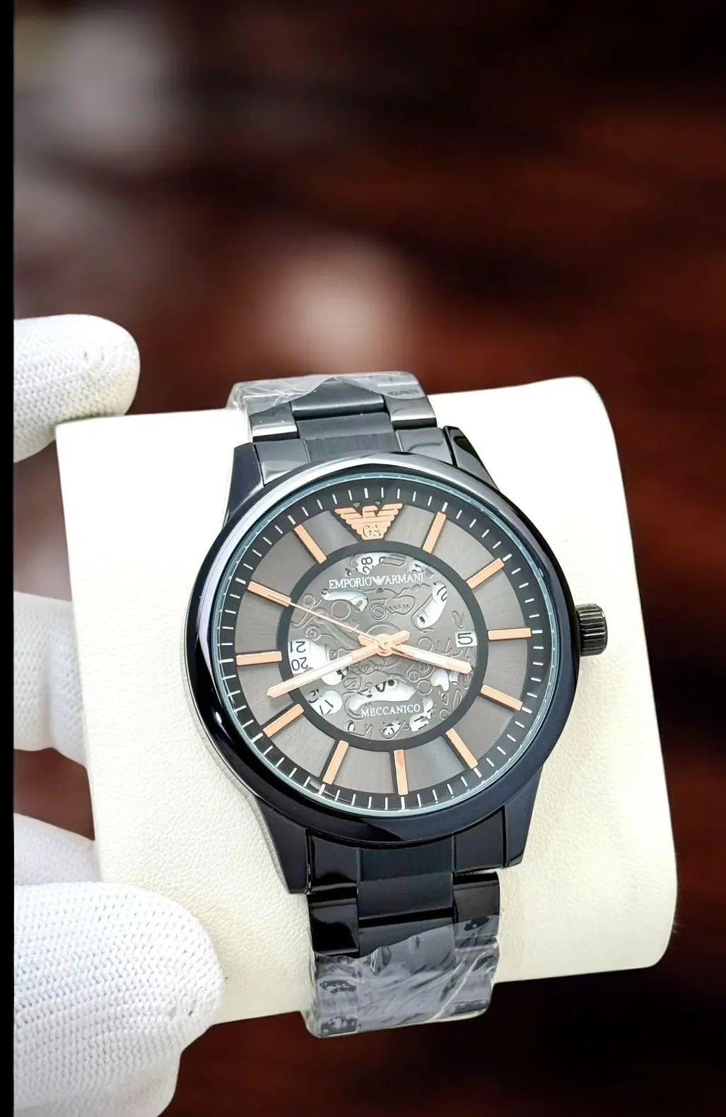 Men’s Luxury Mechanical Watch – Black Metal Strap | GreatIndiaCart greatindiacart.com