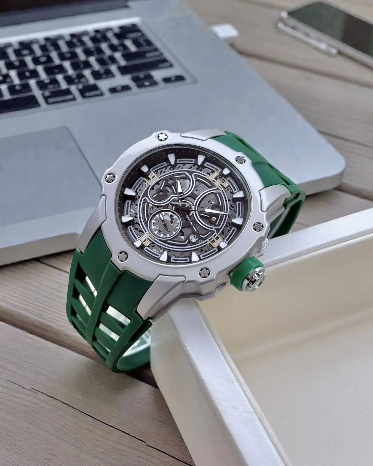 Luxury Sports Watch for Men – Rugged Design with Rubber Strap | GreatIndiaCart greatindiacart.com