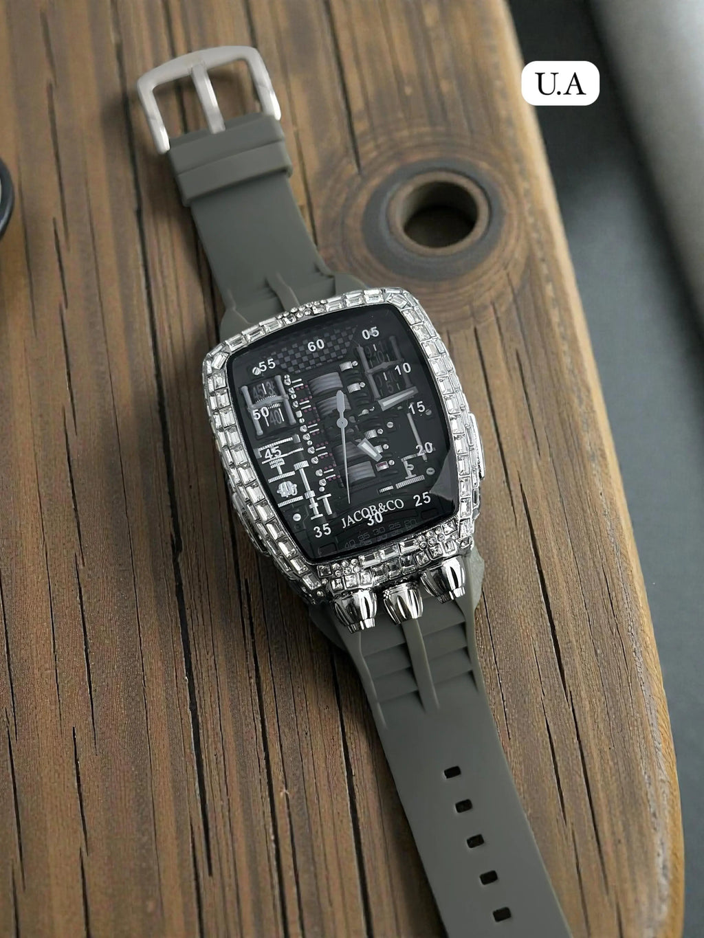 Jacob & Co Luxury Mechanical Men’s Watch – Green Rubber Strap | GreatIndiaCart greatindiacart.com