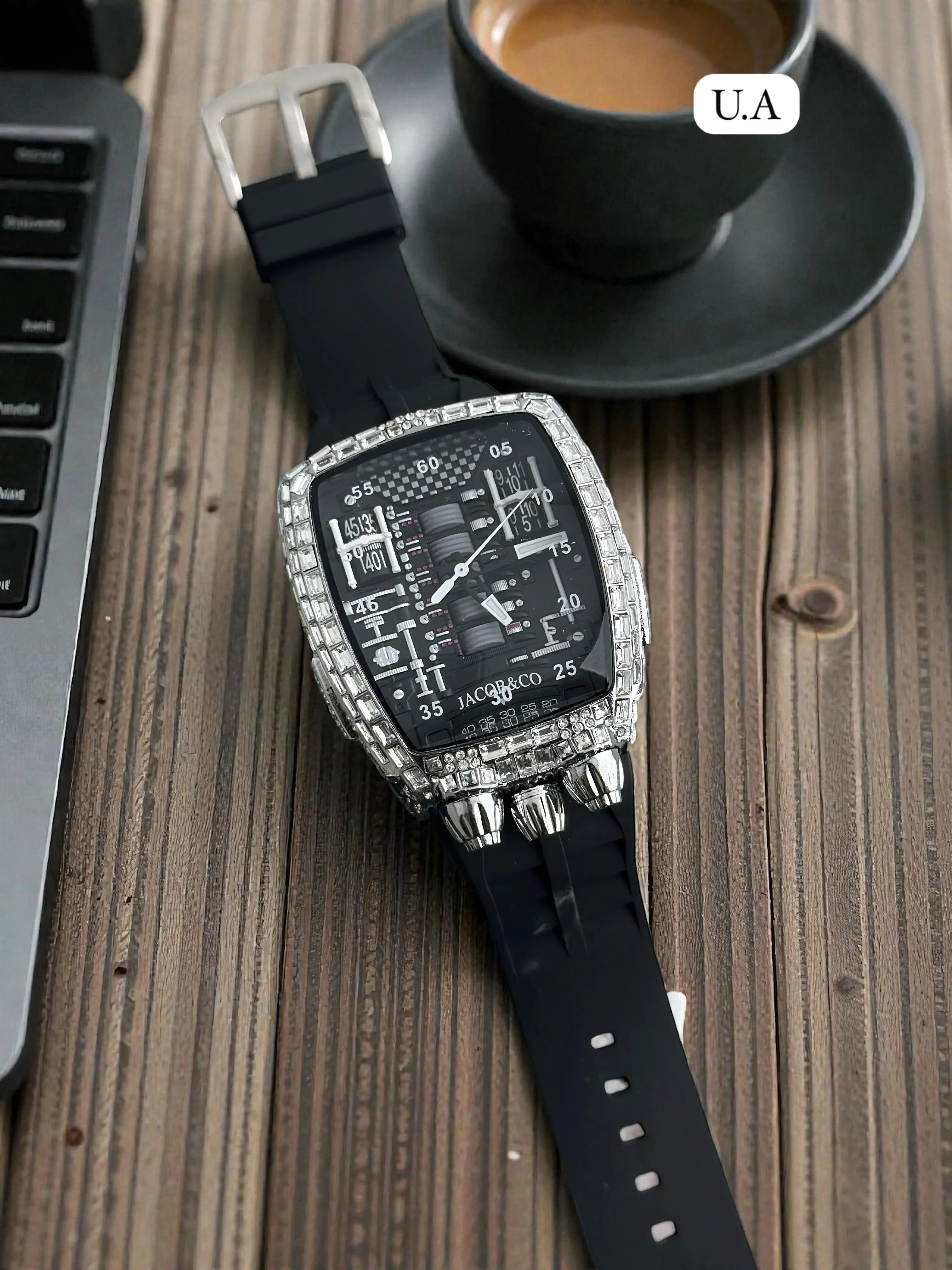 Jacob & Co Luxury Mechanical Men’s Watch – Green Rubber Strap | GreatIndiaCart greatindiacart.com